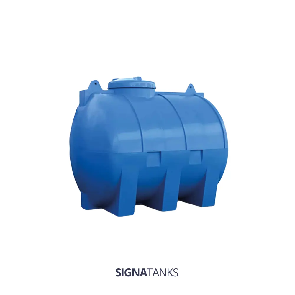 Watertank 1000L, Horizontaal, Enkelwandig, Bovengronds.