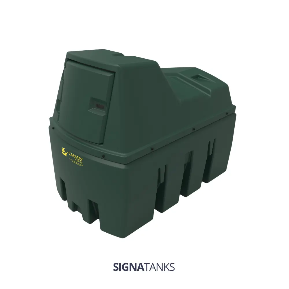 [FPGR02500H-340] Dieseltank 2500L, Horizontaal met Pompkast, Carbery Plastics