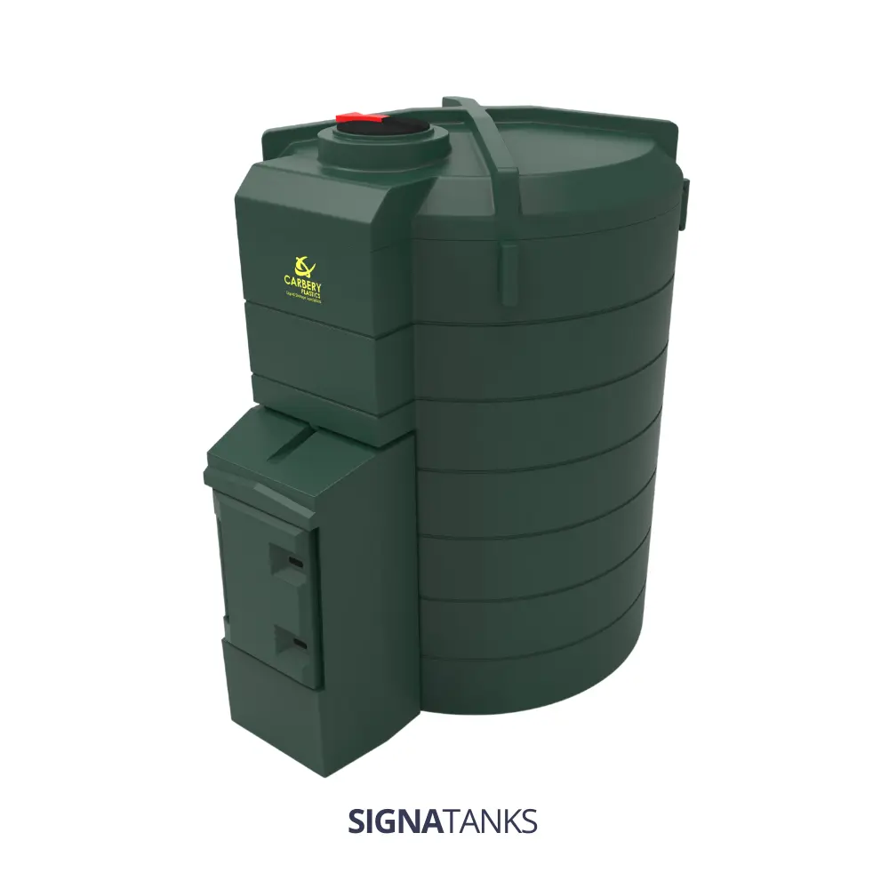 Dieseltank 10.000L, VLAREM II, Verticaal met Pompkast, CP - [Premium]