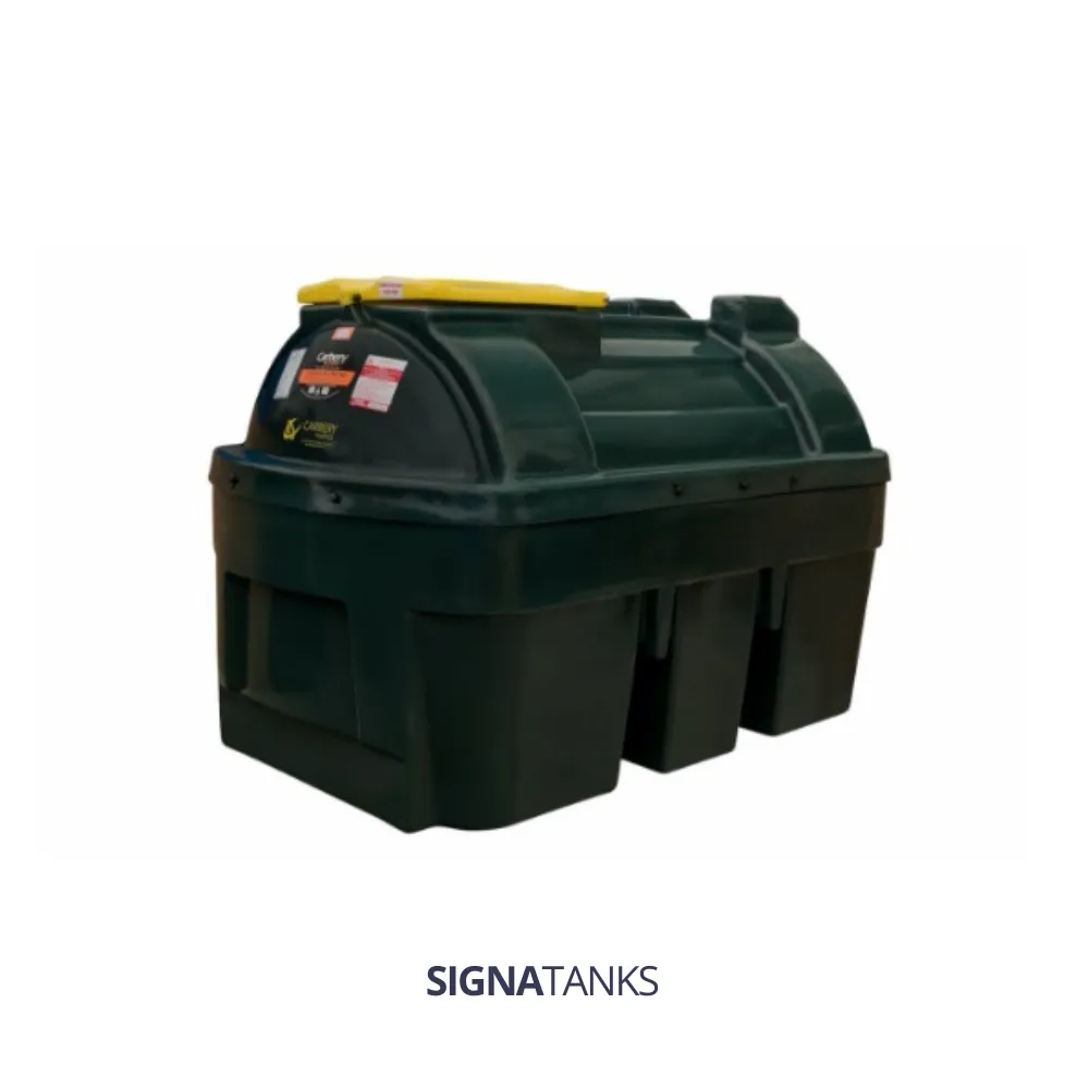 Olietank 1350L, Horizontaal, zonder opbouw, Carbery Plasics