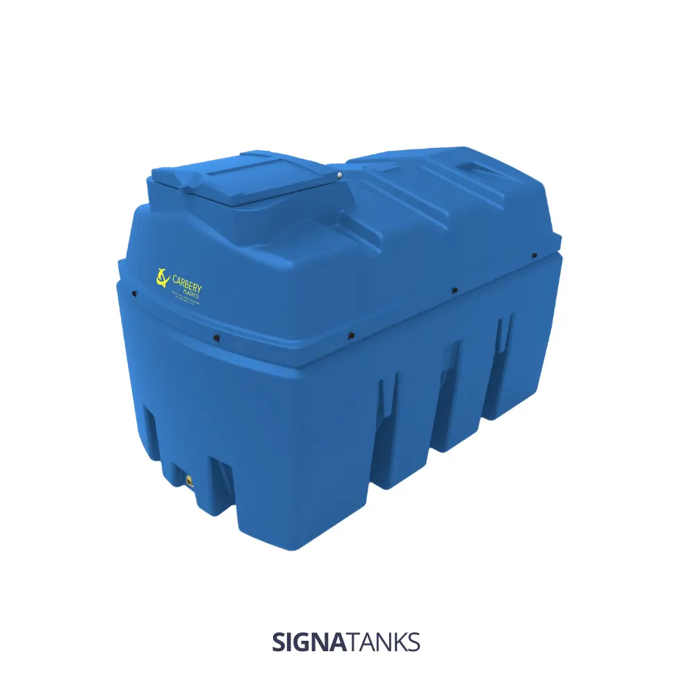 Adbluetank 2500L, Horizontaal zonder pompkast, Carbery Plastics 