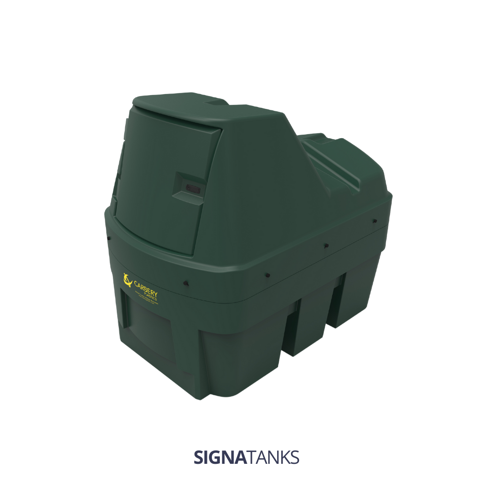 [FPGR01350H-340] Dieseltank 1350L, Horizontaal met Pompkast, Carbery Plastics