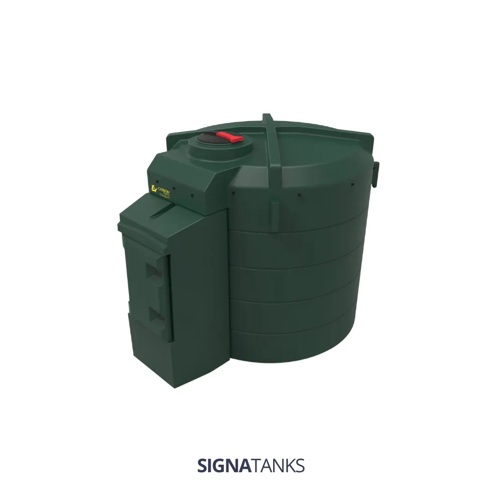 Dieseltank 6000L, Verticaal met Pompkast, Carbery Plastics (Afgifteslang 5m)