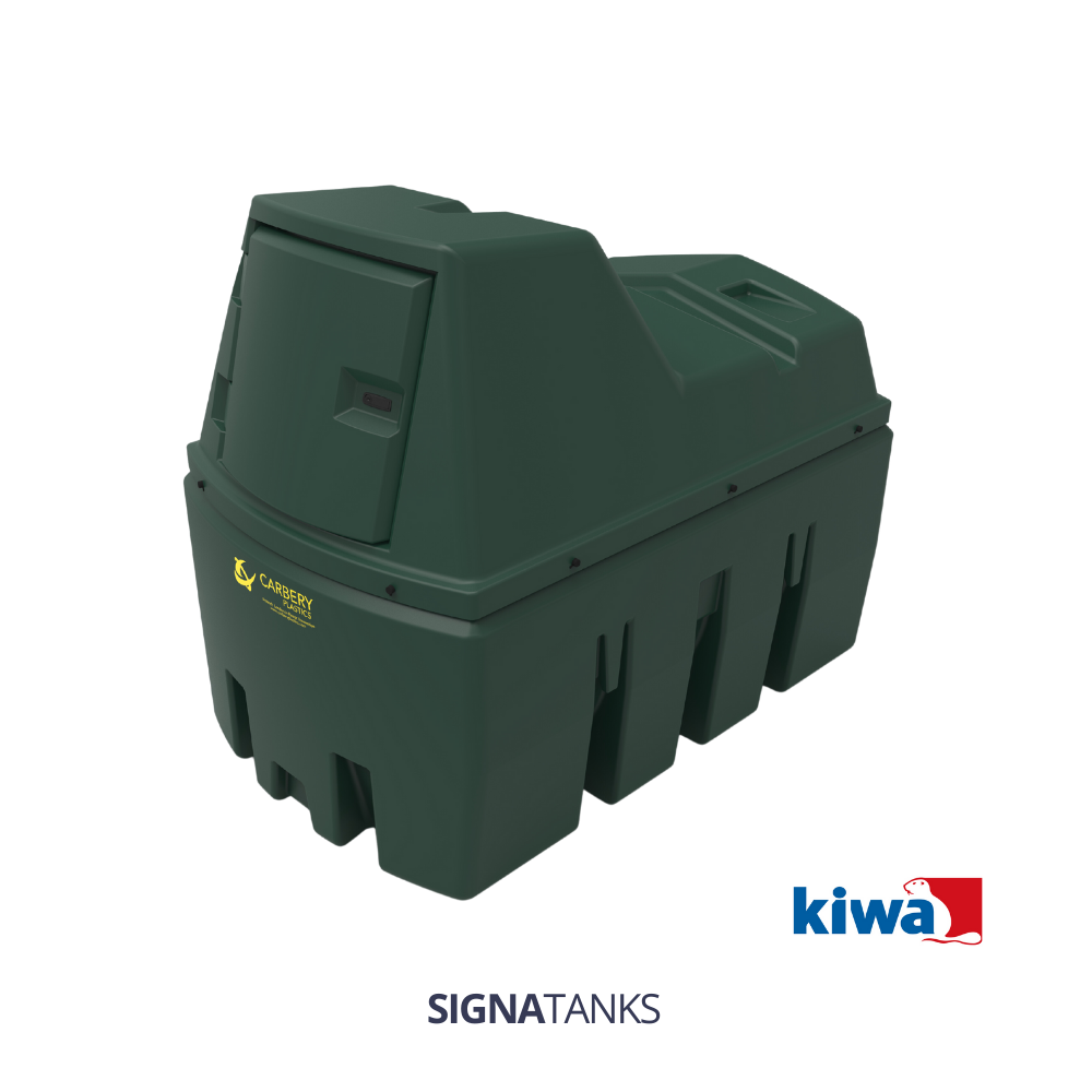 Dieseltank 2500L (KIWA), Horizontaal met Pompkast, Carbery Plastics