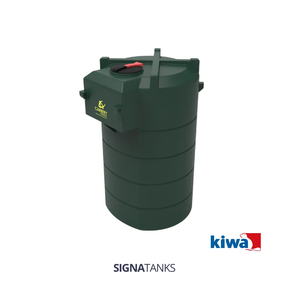 Dieseltank 3000L (KIWA), Verticaal zonder Pompkast, Carbery Plastics (Piusi Panther 56, 3-Cijferig Telwerk (K33), Kleine filter: 260HS-II-30, Afgifteslang 5m)