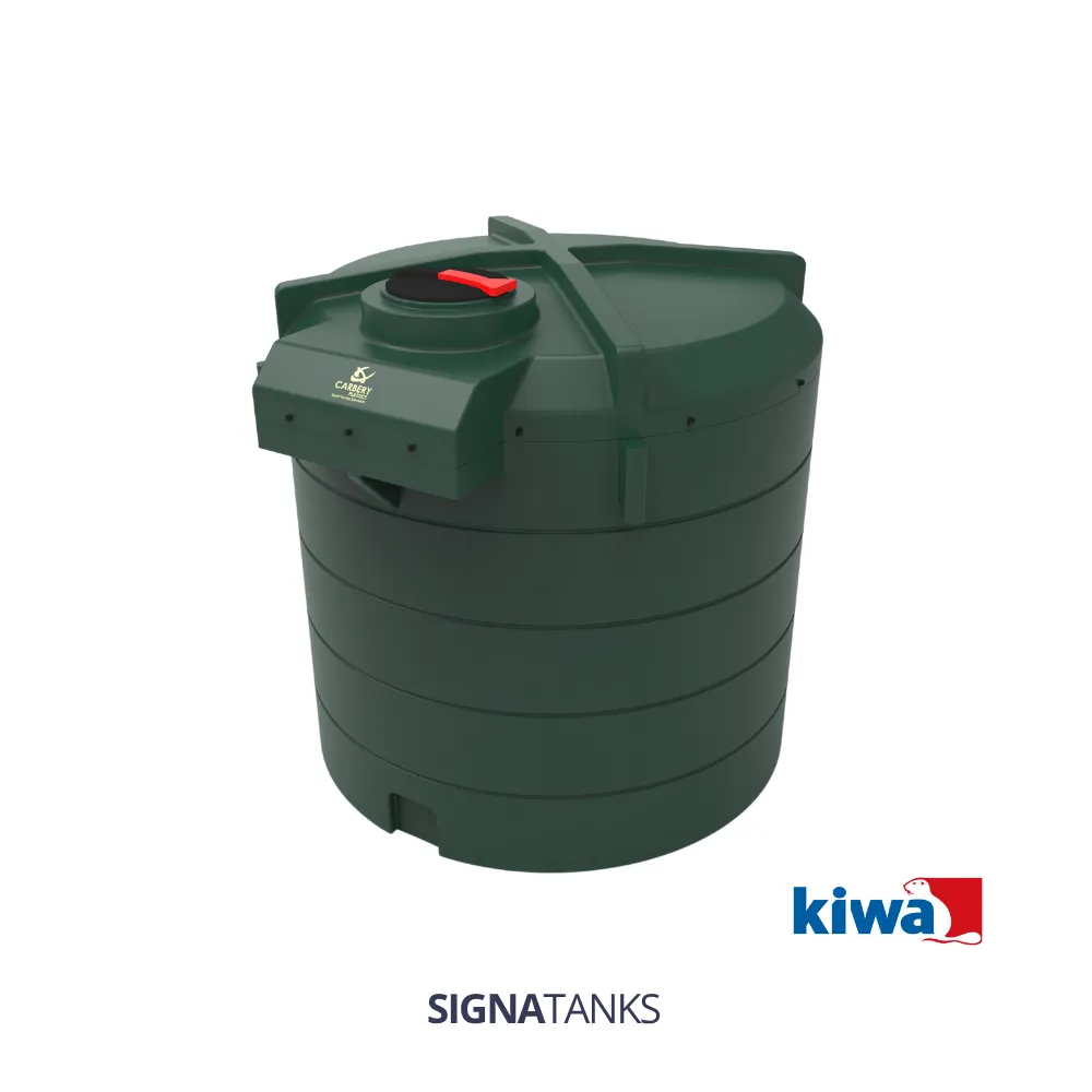 Dieseltank 6000L (KIWA), Verticaal zonder Pompkast, Carbery Plastics (Piusi Panther 56, 3-Cijferig Telwerk (K33), Kleine filter: 260HS-II-30, Afgifteslang 5m)