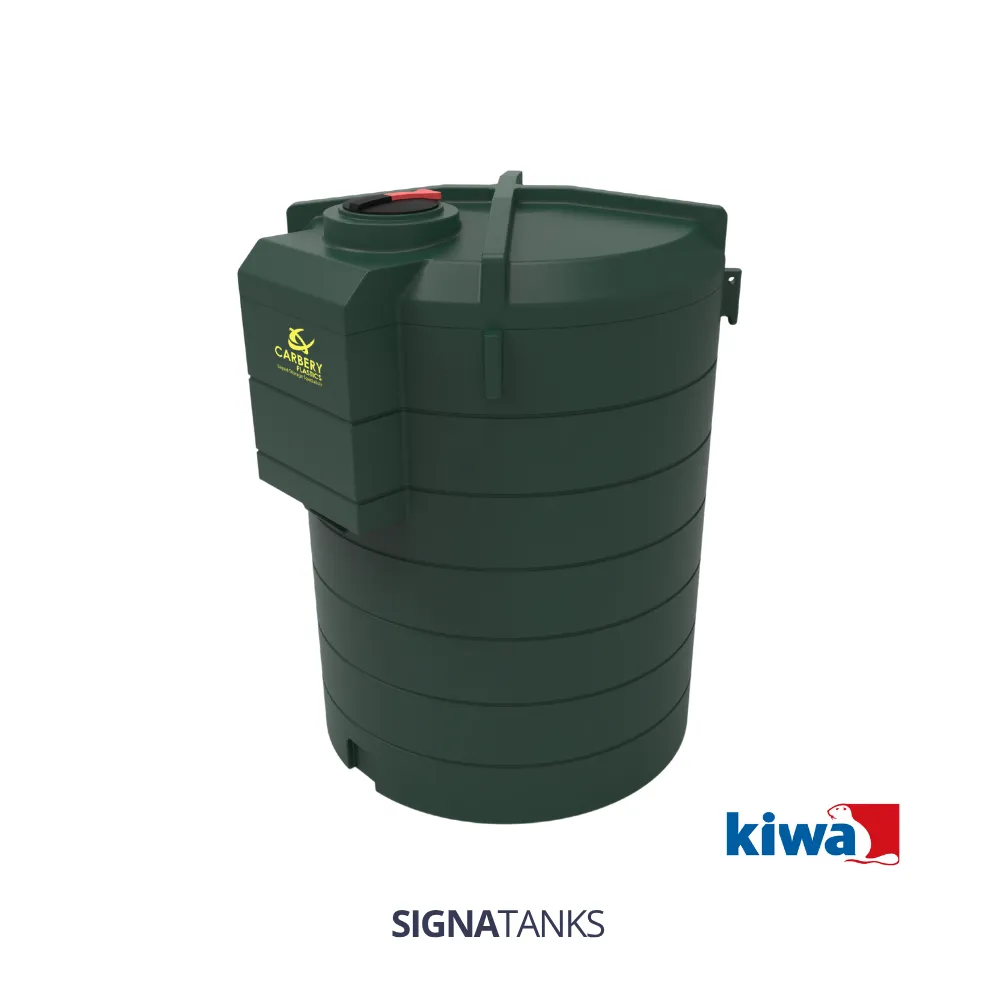 Dieseltank 10.000L (KIWA), Verticaal zonder Pompkast, Carbery Plastics (Piusi Panther 56, 3-Cijferig Telwerk (K33), Kleine filter: 260HS-II-30, Afgifteslang 5m)