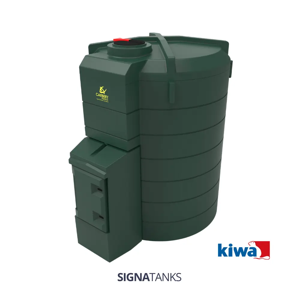 Dieseltank 10.000L (KIWA), Verticaal met Pompkast, Carbery Plastics (Piusi Panther 56, 3-Cijferig Telwerk (K33), Kleine filter: 260HS-II-30, Geen registratiesysteem, Afgifteslang 5m)