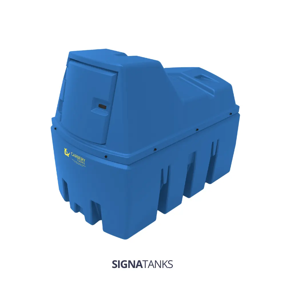 Adbluetank 2500L, Horizontaal met Pompkast, Carbery Plastics