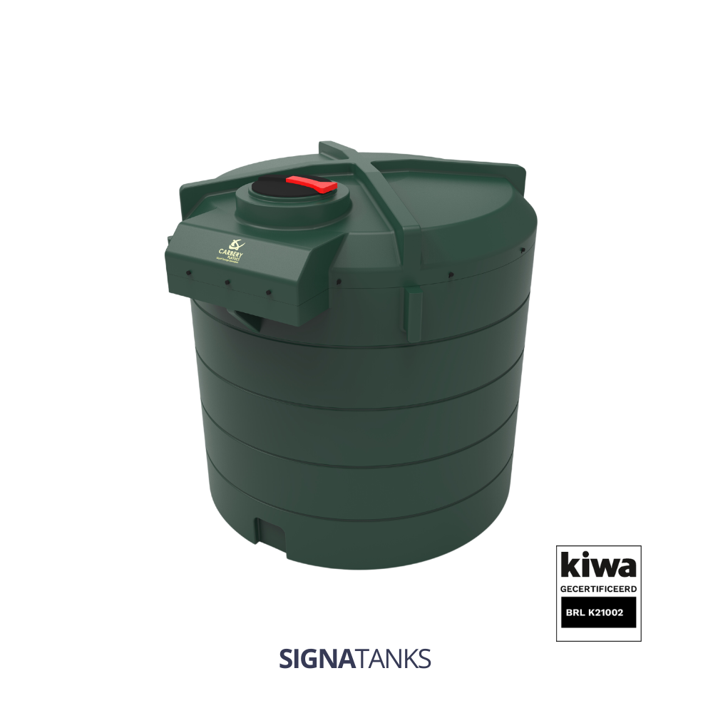 Dieseltank 6000L (KIWA), Verticaal zonder Pompkast, Carbery Plastics (Geen certificaat, Piusi Panther 56, 3-Cijferig Telwerk (K33), Kleine filter: 260HS-II-30, Geen registratiesysteem, Afgifteslang 5m)