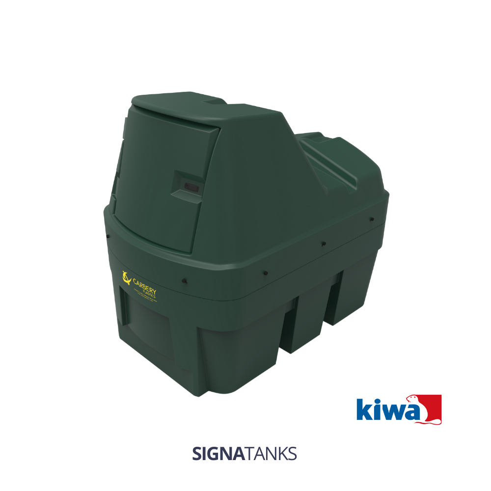 [SGT-FPGR01350R-371] Dieseltank 1350L (KIWA), Horizontaal met Pompkast, Carbery Plastics. [Installatietank zonder pompset]