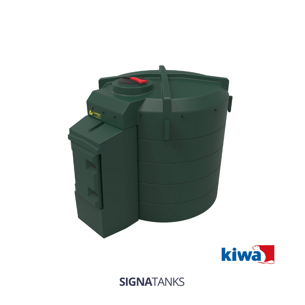 Dieseltank 6000L (KIWA), Horizontaal met Pompkast, Carbery Plastics. [Installatietank zonder pompset]
