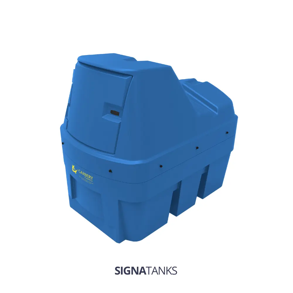 Adbluetank 1350L, Horizontaal met Pompkast, Carbery Plastics. [Plug&Play]