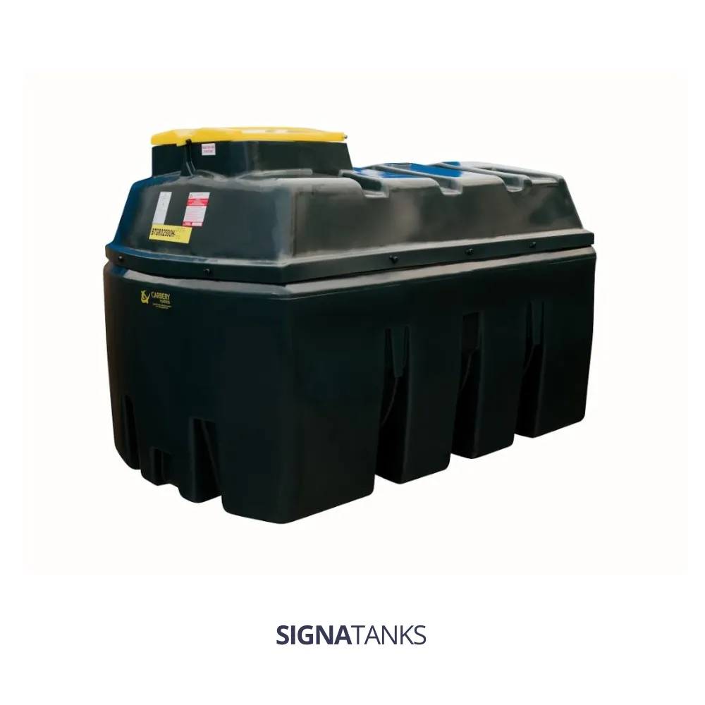 [BTGR2500H-WOIL] Olietank 2500L, Horizontaal, zonder opbouw, Carbery Plastics