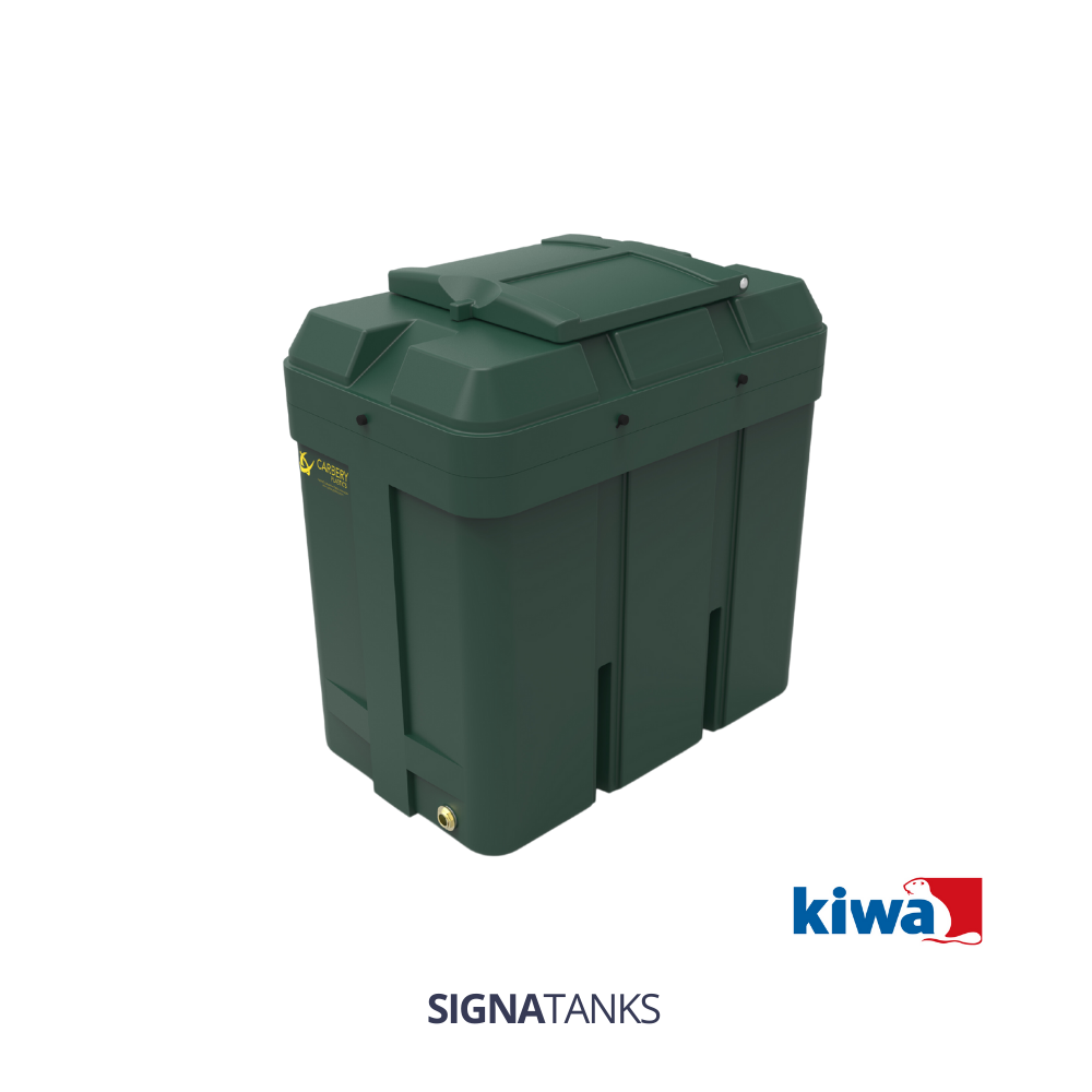 [FPGR00650R-panth56-k33-5m] Dieseltank 650L (KIWA), Rechthoekig zonder Pompkast, Carbery Plastics. [Plug&Play]  (Geen certificaat, Piusi Panther 56, 3-Cijferig Telwerk (K33), Afgifteslang 5m)