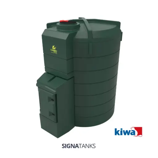 Dieseltank 10.000L (KIWA), Verticaal met Pompkast, Carbery Plastics. [Plug&Play]