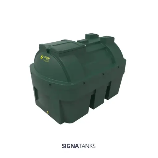 Dieseltank 1350L, Horizontaal zonder Pompkast, Carbery Plastics. [Installatietank, zonder pompset]  