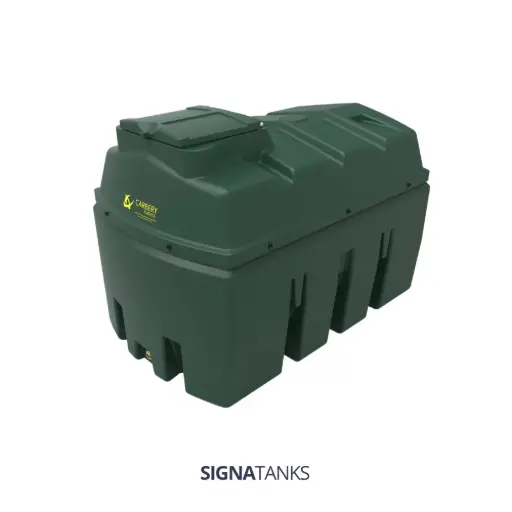 Dieseltank 2500L, Horizontaal zonder Pompkast, Carbery Plastics. [Installatietank, zonder pompset]